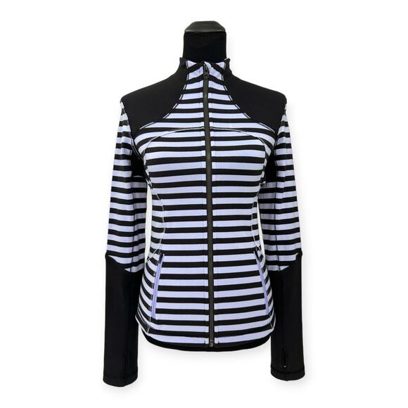 Lululemon | Size 6 | Forme Jacket Sea Stripe Polar Haze Full-Zip Sweatshirt - Picture 8 of 12